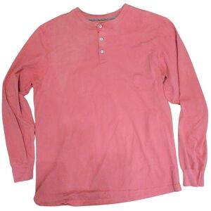 Men's Pink Henley Shirt